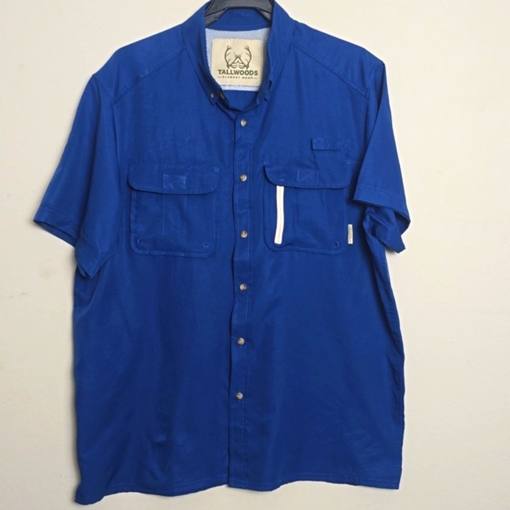 Men's Tallwoods Element Blue Casual Button Down Shirt
